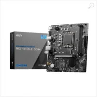 MB MSI PRO H610M-E DDR4, Socket 1700, Intel® H610 (14/13/12th Gen CPU), Dual 2xDDR4-3200, VGA, HDMI, CPU Intel graphics, 1xPCIe X16 4.0, 4xSATA3, 1xM.2, 1xPCIe X1, ALC897 7.1 HDA, 1xGbE LAN, 4xUSB3.2, RGB Led, mATX MB MSI PRO H610M-E DDR4, Socket 1700, Intel® H610 (14/13/12th Gen CPU), Dual 2xDDR4-3200, VGA, HDMI, CPU Intel graphics, 1xPCIe X16 4.0, 4xSATA3, 1xM.2, 1xPCIe X1, ALC897 7.1 HDA, 1xGbE LAN, 4xUSB3.2, RGB Led, mATX